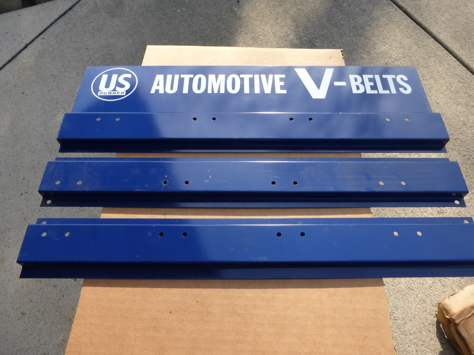 Vintage U.S. Rubber Fan Belt Display Advertising Rack