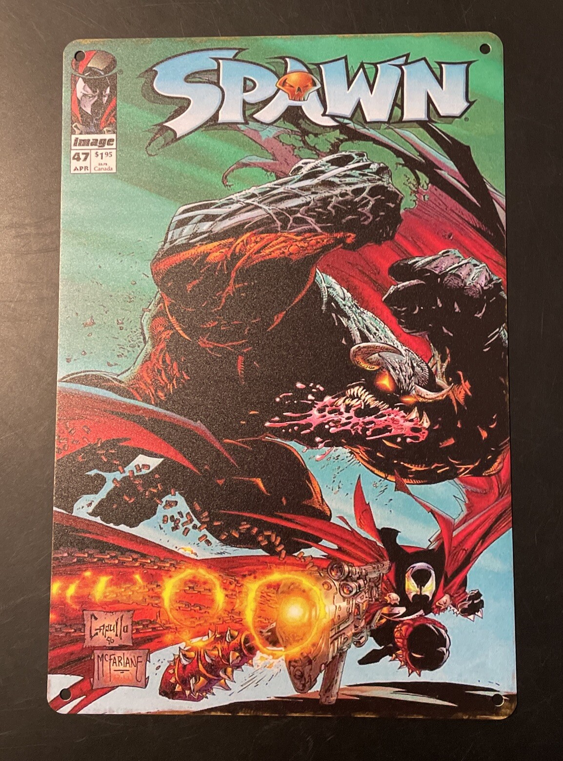 Spawn #47 Comic New Metal Wall Signs 12″x 8″ Brand 🆕 Ready to Hang ⚒️