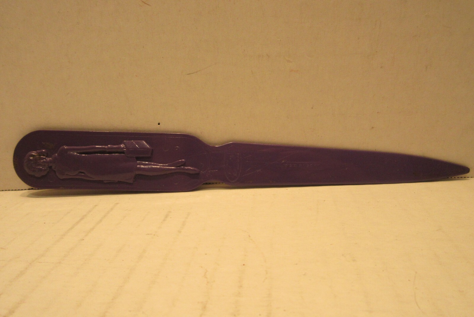 Fuller Brush Letter Opener Purple with Briefcase Man Woman 1950s 1960’s USA Made