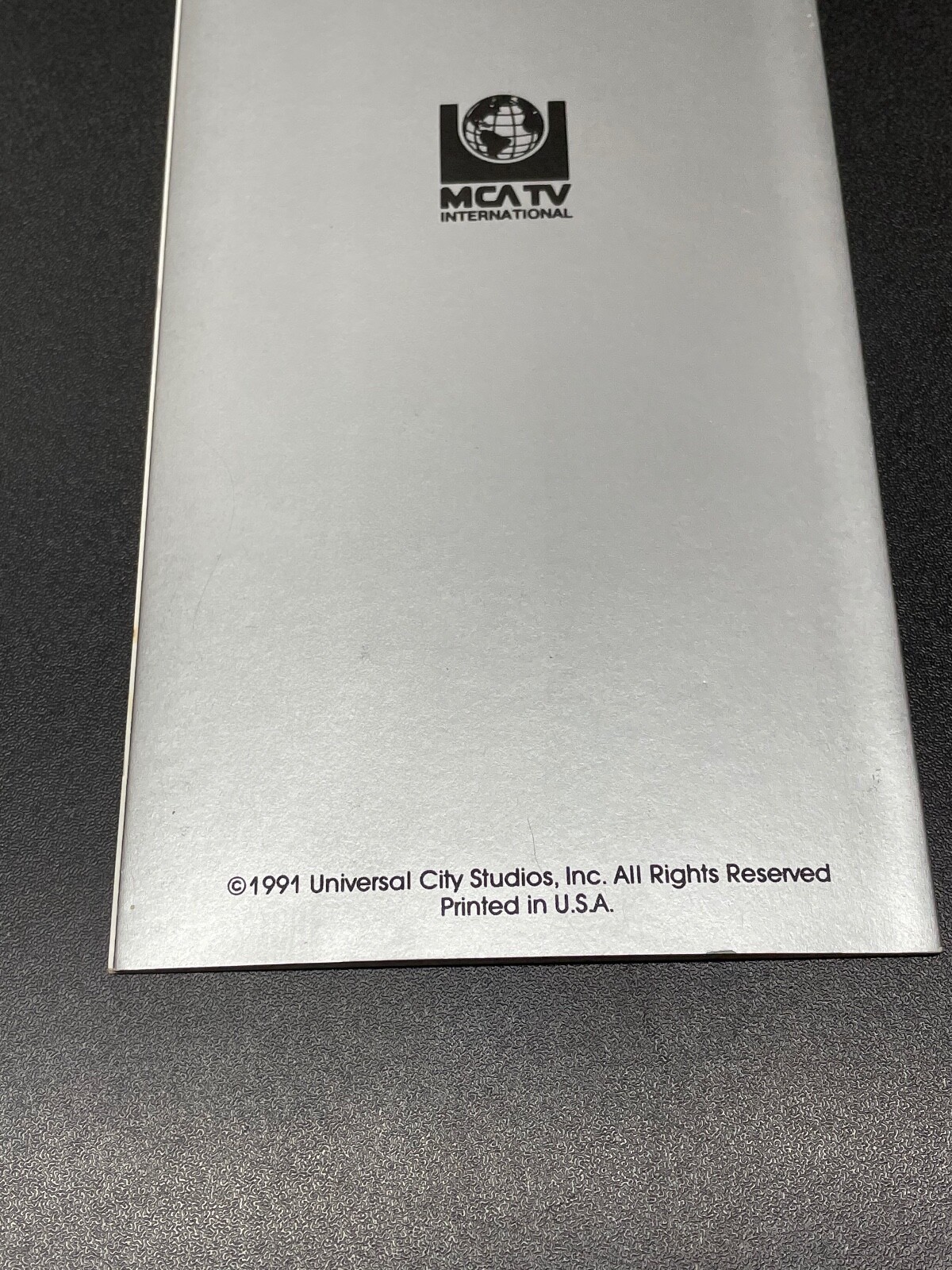 Back to the Future MCA TV International 8×4 Pamphlet Fold-out Silver Univer 1991