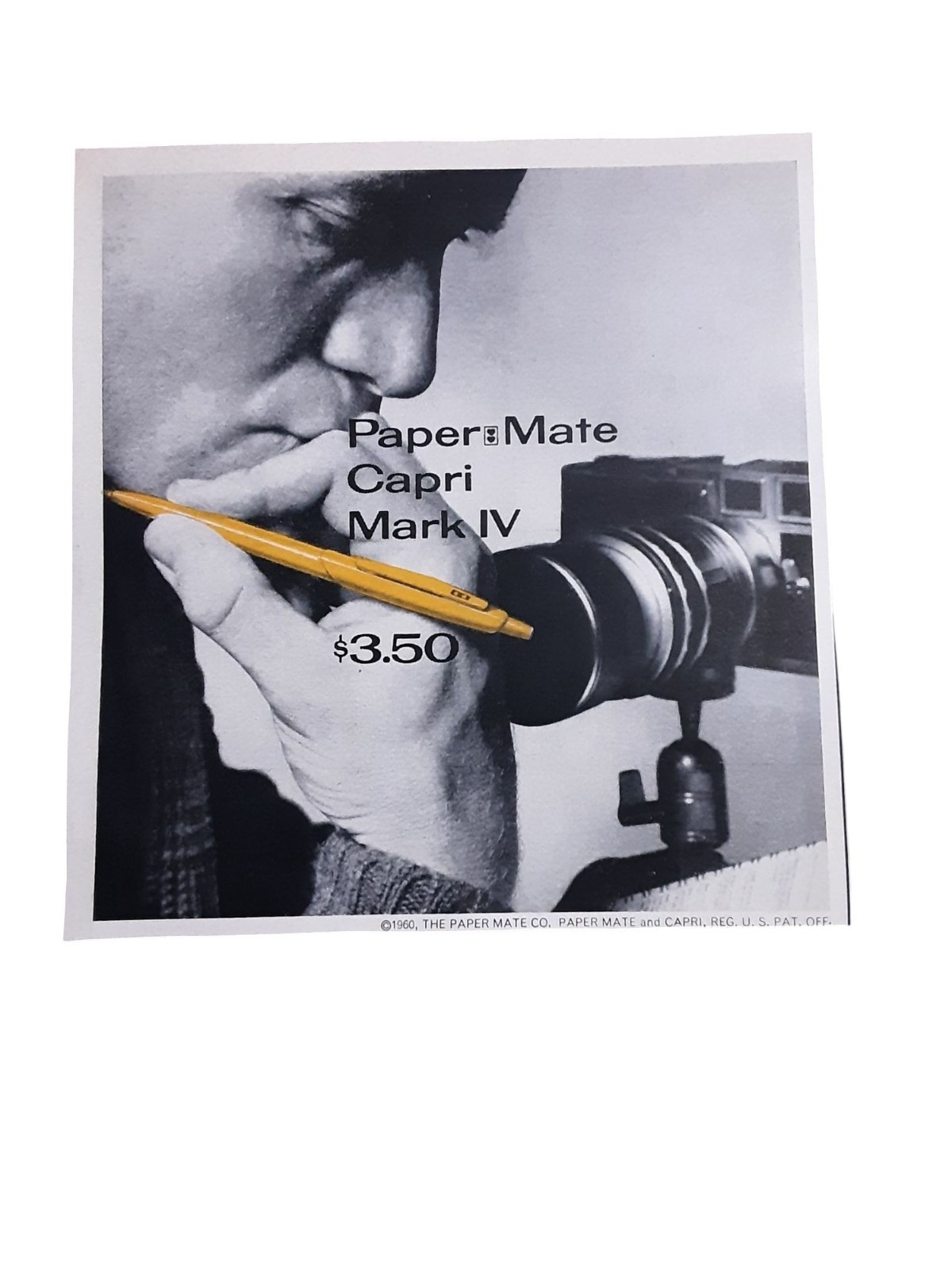 1960 Paper Mate Capri Mark IV Pen Vintage Writing Instrument Print Ad