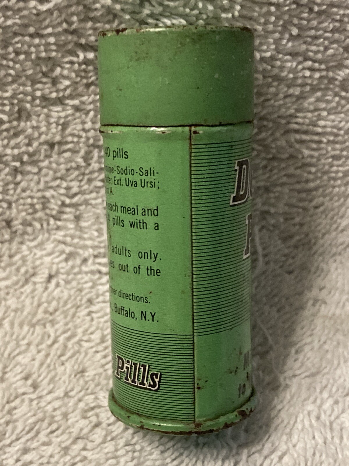 Vintage Doan’s Pills Tin Empty Green Kidney Diuretic Medicine Collectibles 1960s