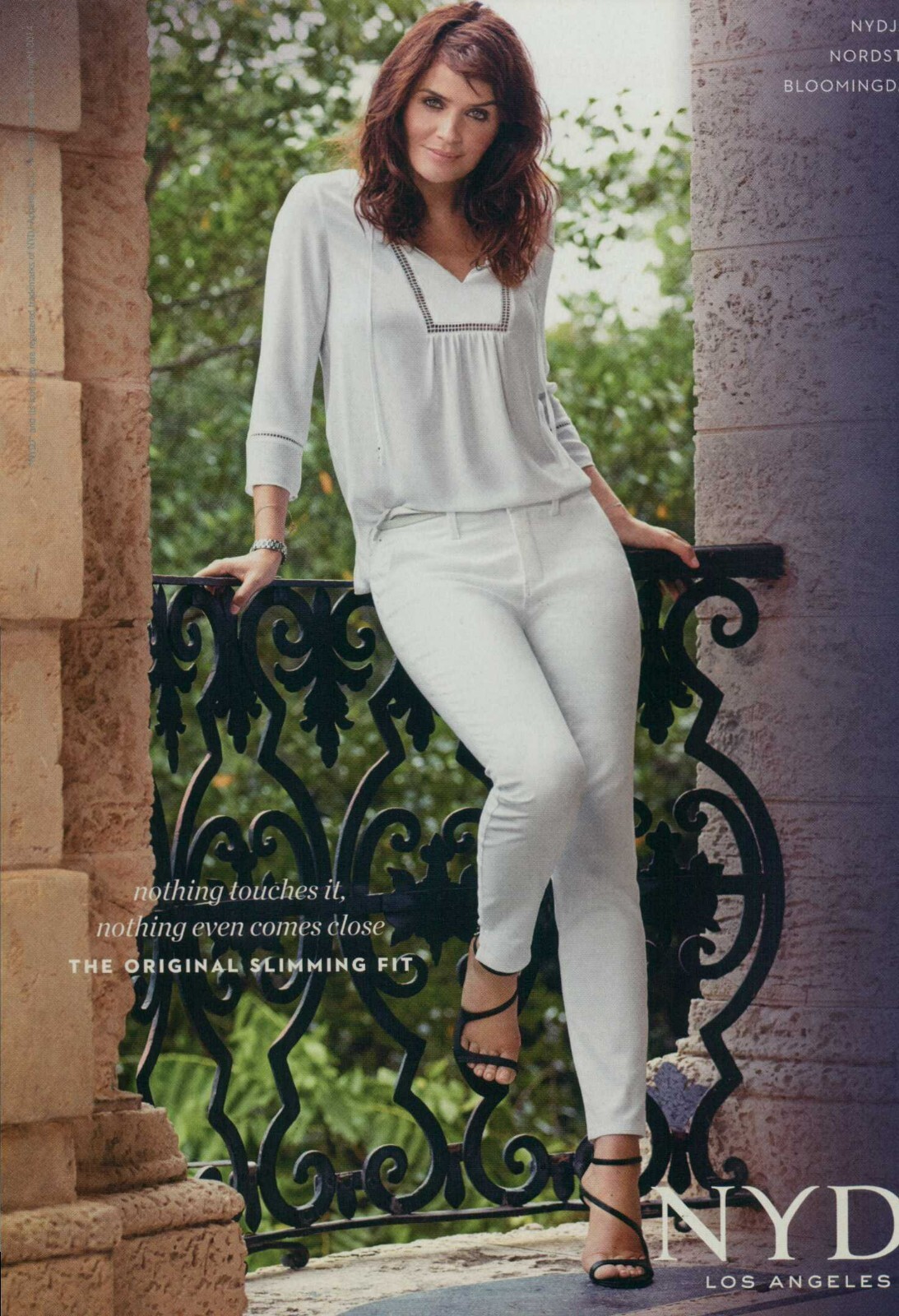 NYDJ Footwear Magazine Print Ad long legs high heels Helena Christensen 2014