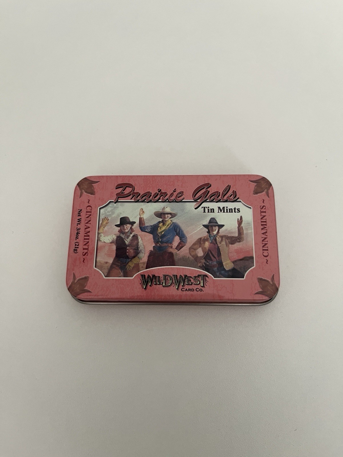 Prairie Gals Tin Mints Wild West Card Co Cinnamints Empty