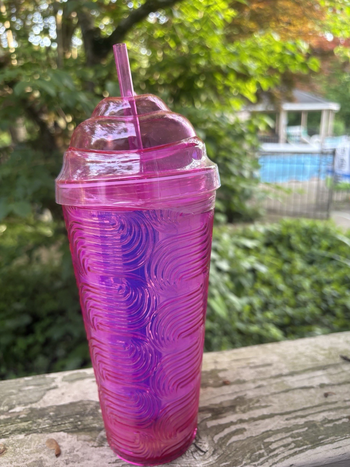 7-Eleven Slurpee Iridescent Swirl Venti Tumbler 24oz Cold Cup Shimmering Lid NEW
