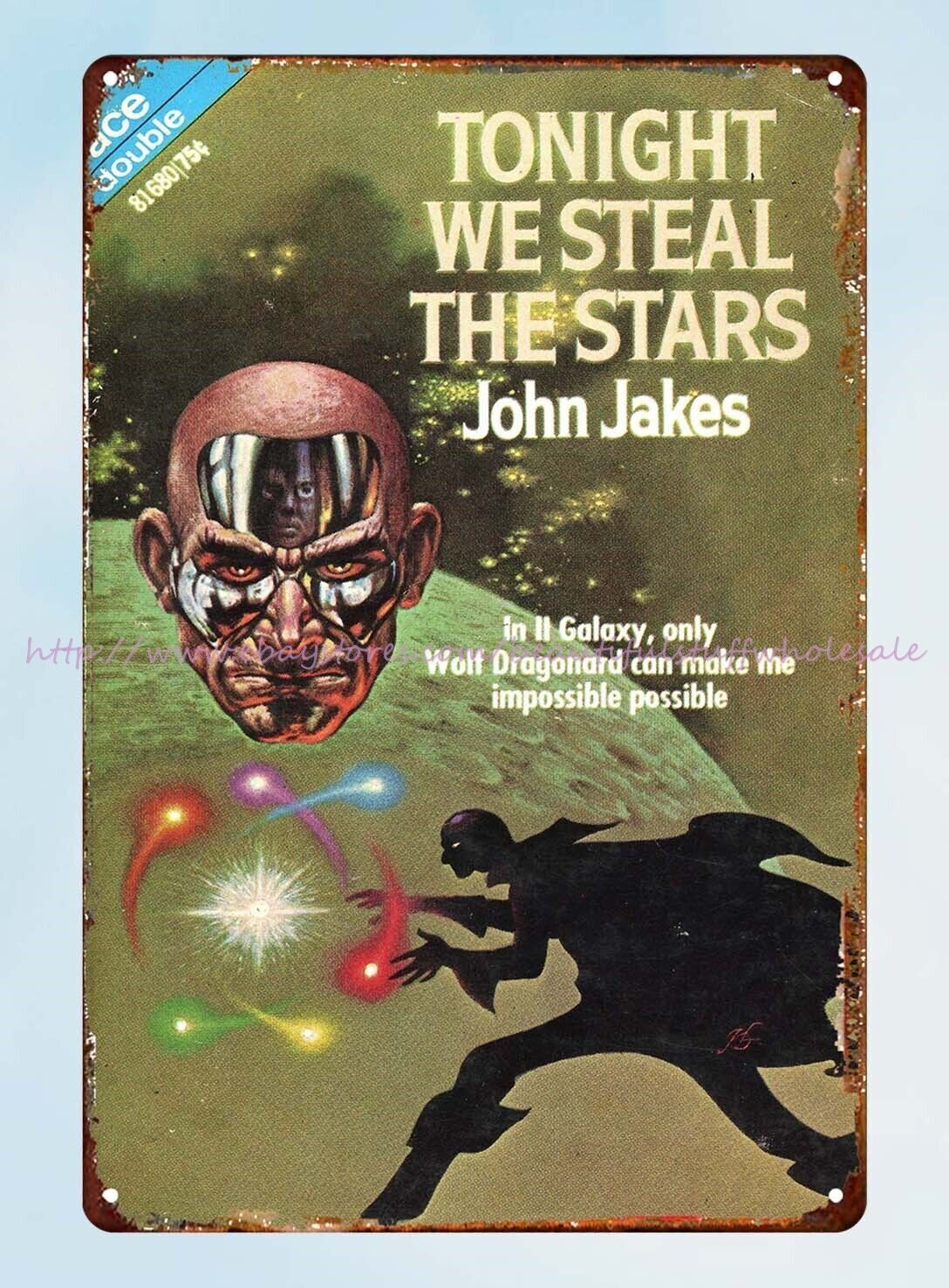 Tonight We Steal the Stars 1969 book cover metal tin sign unframed wall art