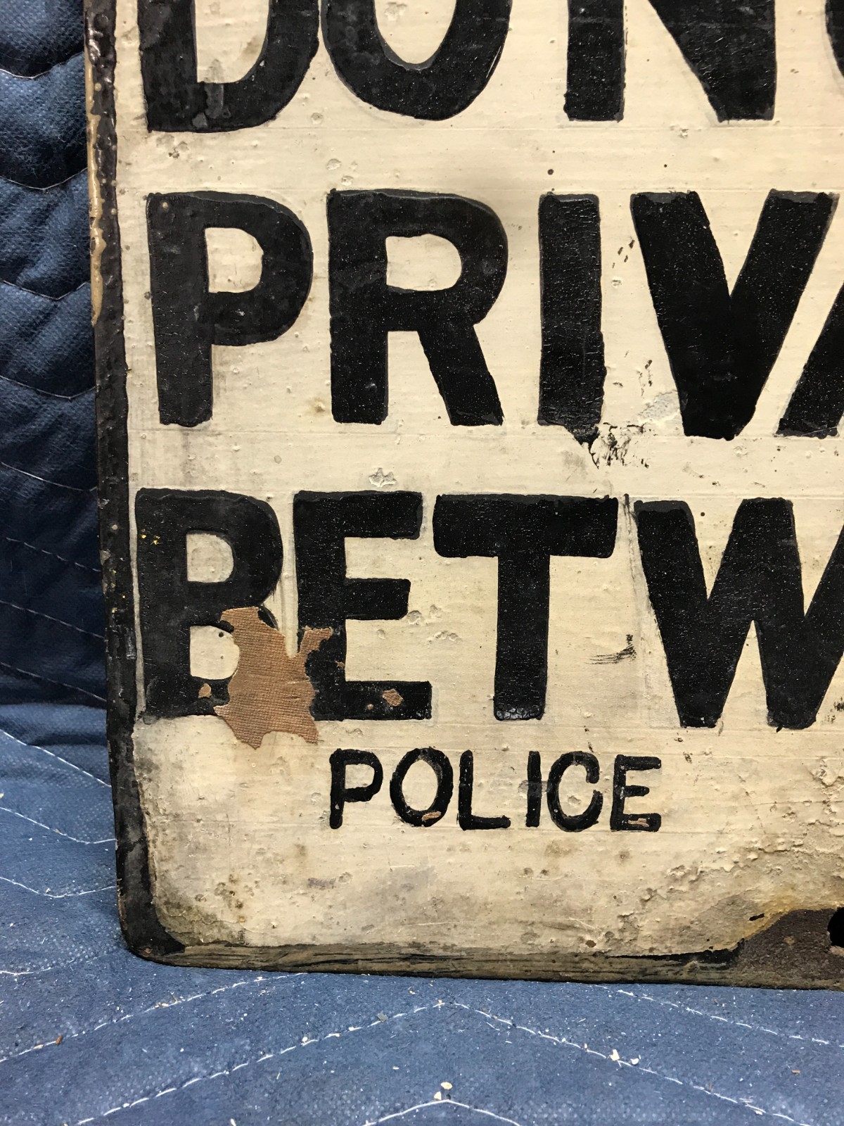 1930’s VTG 16×18 Steel Police Dept. Taxi Stand No Parking Cars Sign Old 65-26B