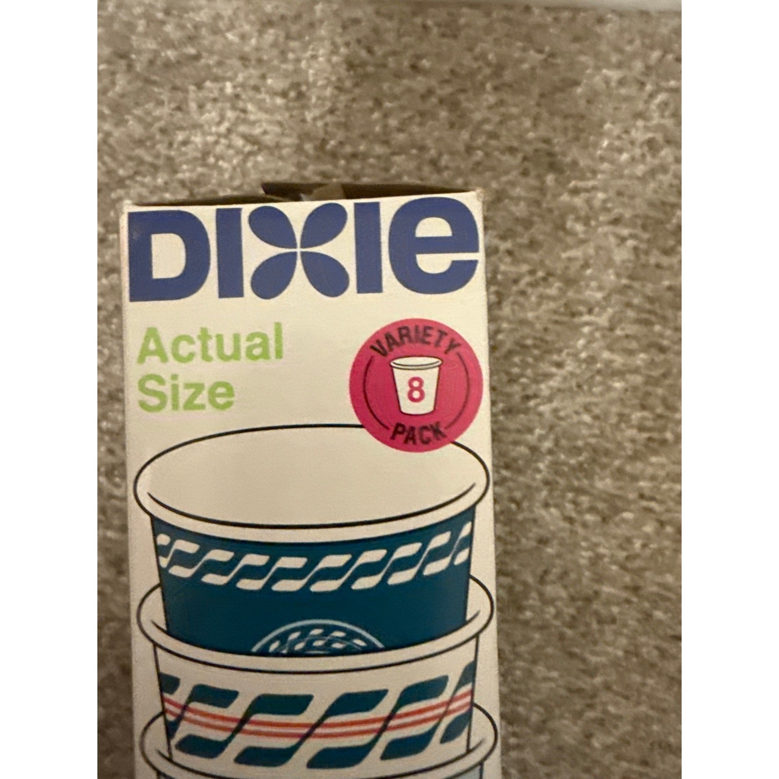 Dixie 3 oz Throwback Paper Cups Open Box 158 Count Remaining Vintage Design
