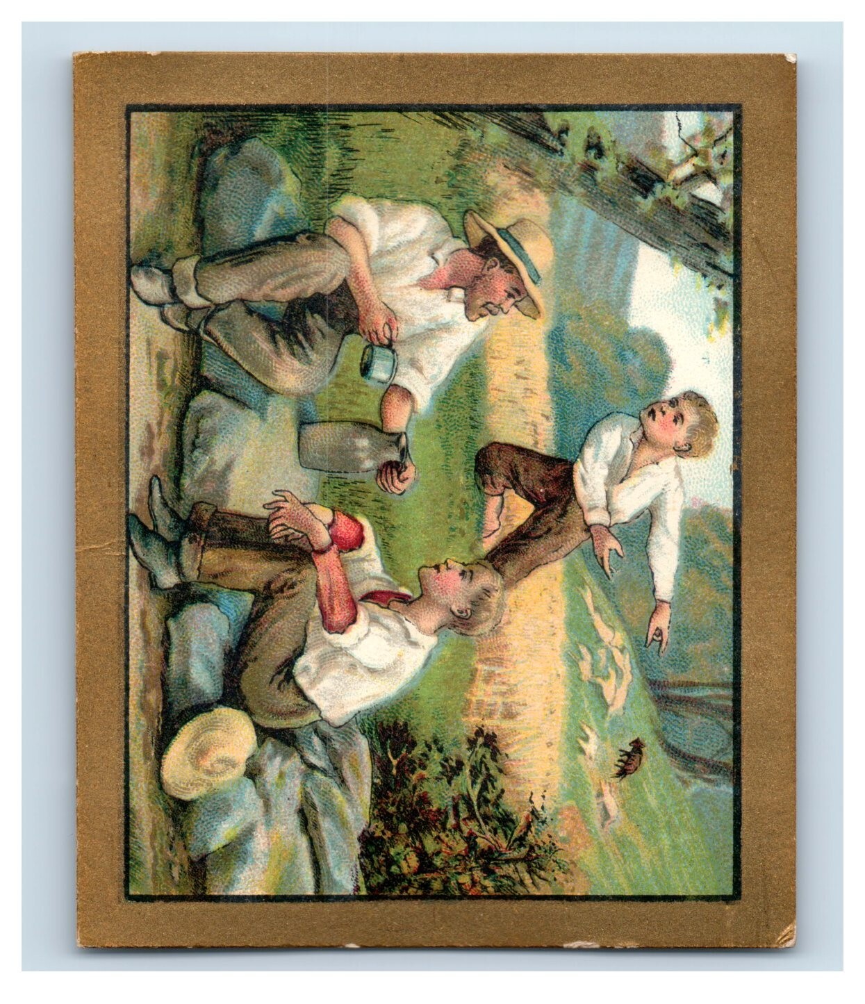 1890s Fable Series The Shepherd Boy And The Wolf Cigarette Card F173