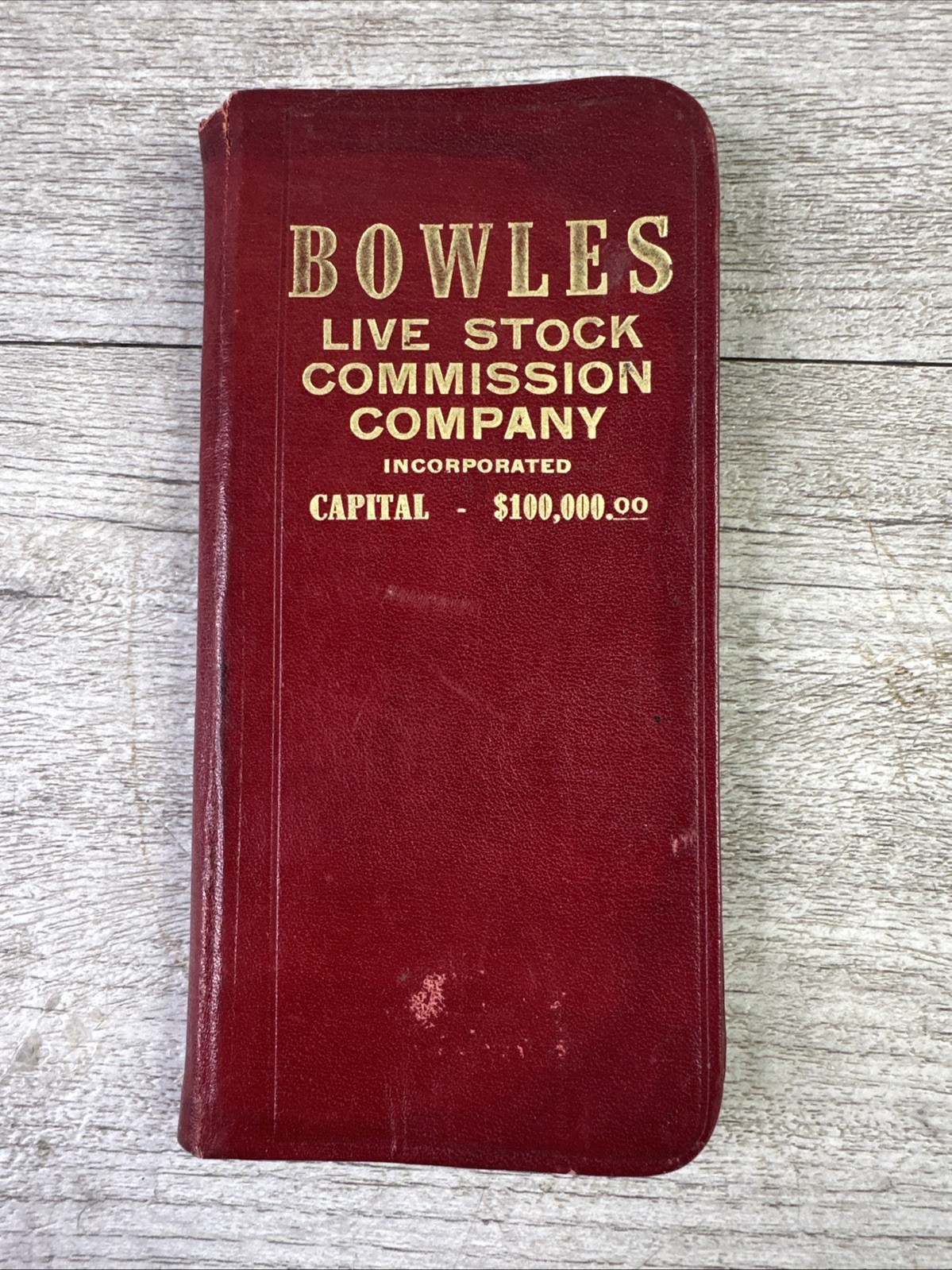 Vintage 1909-10 Bowles Live Stock Commission Co. Pocket Notebook Unused