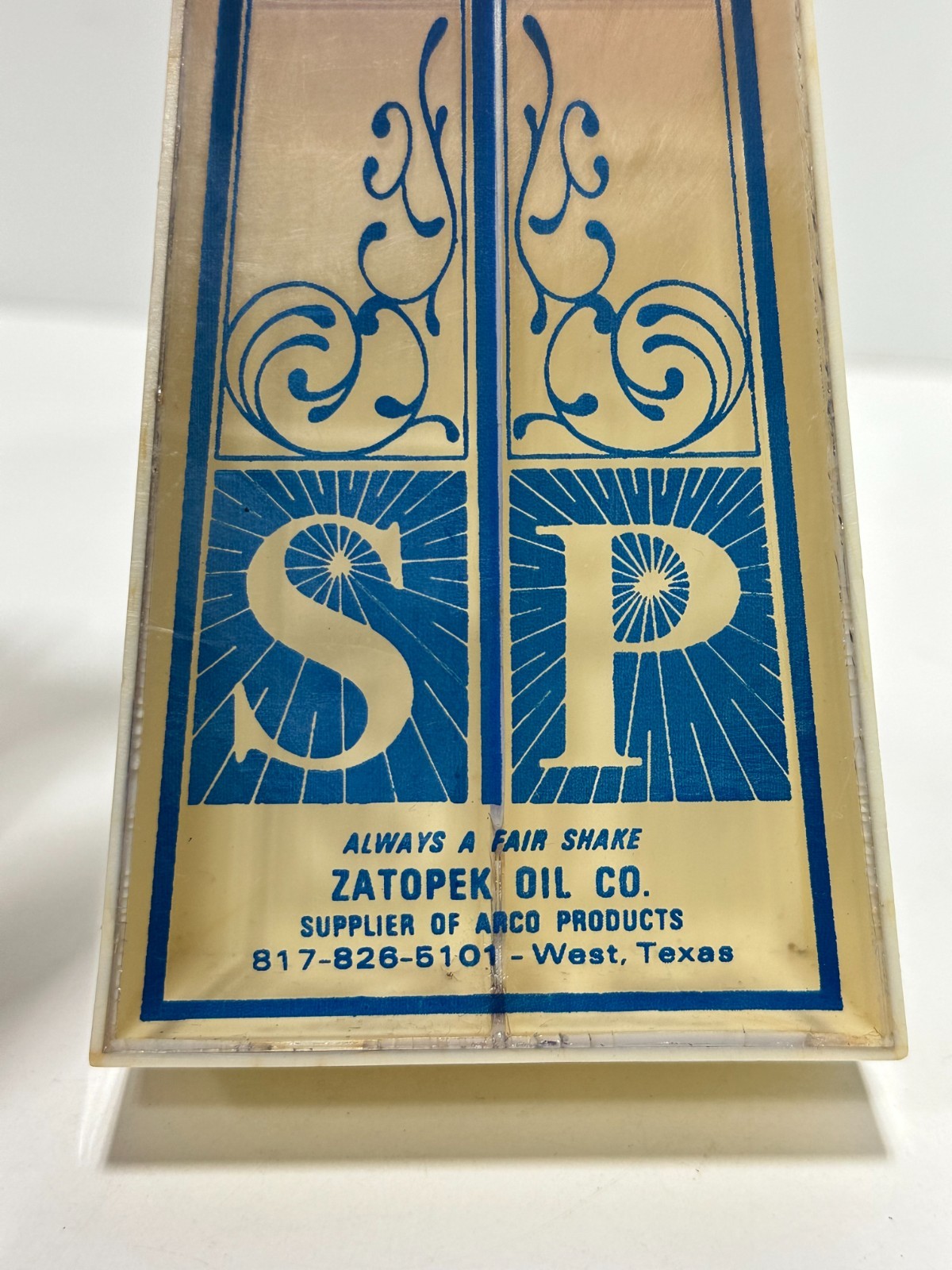 Vintage Advertising salt & pepper shaker oil and gas Zatopek oil co West, Tx