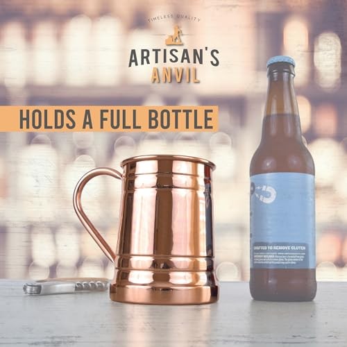 Pure Copper Beer Mug 18oz Handmade Tankard Stein