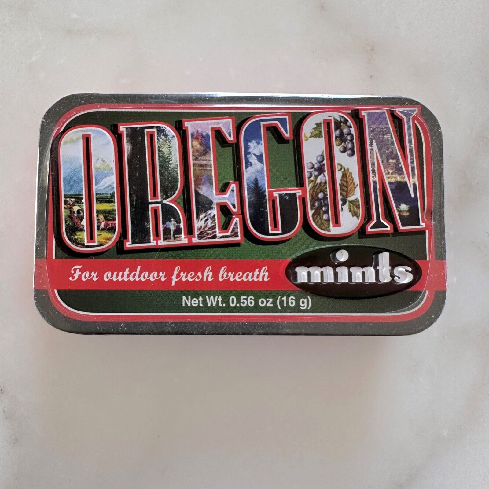 Oregon Mints Tin Travel Collectible Advertising Souvenir Memorabilia Sealed Tin