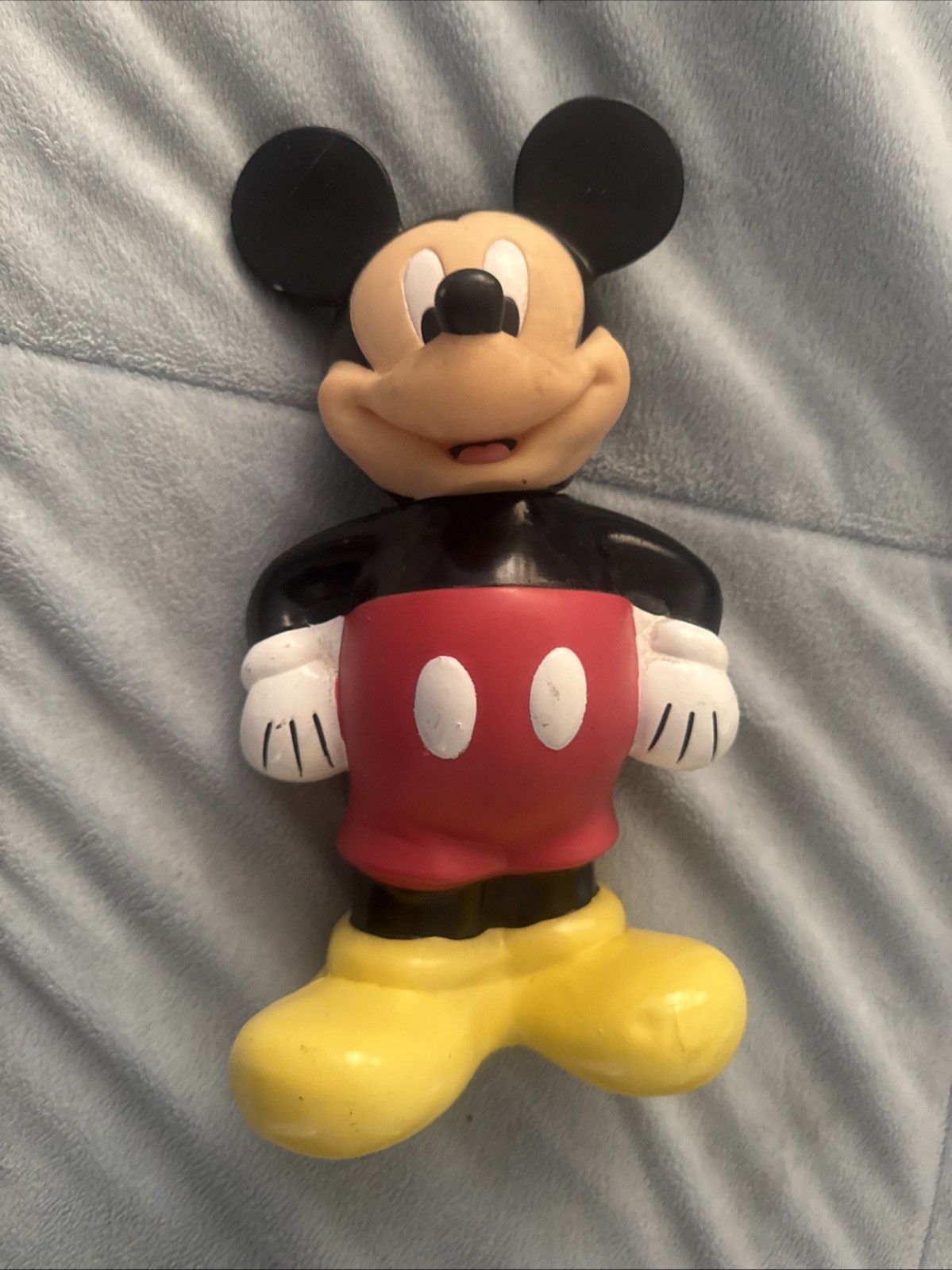 Disney Mickey Mouse Plastic Mug Red Black Yellow Vintage Figure – A