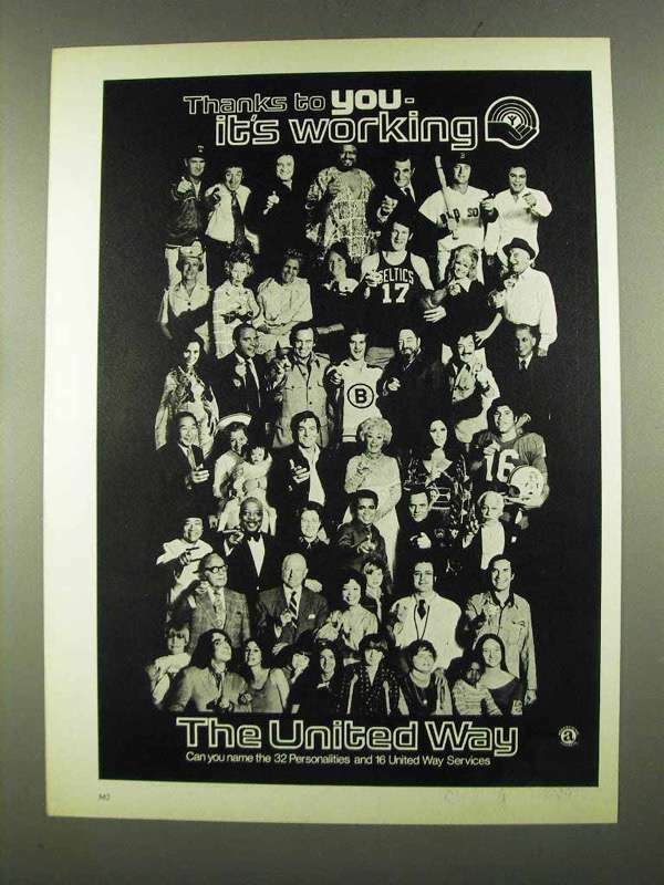 1972 The United Way Ad – Thanks to You It’s Working