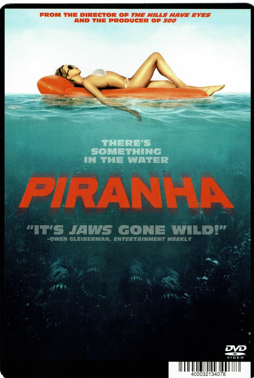 PIRANHA BLOCKBUSTER MOVIE BACKER CARD ( NOT A DVD )