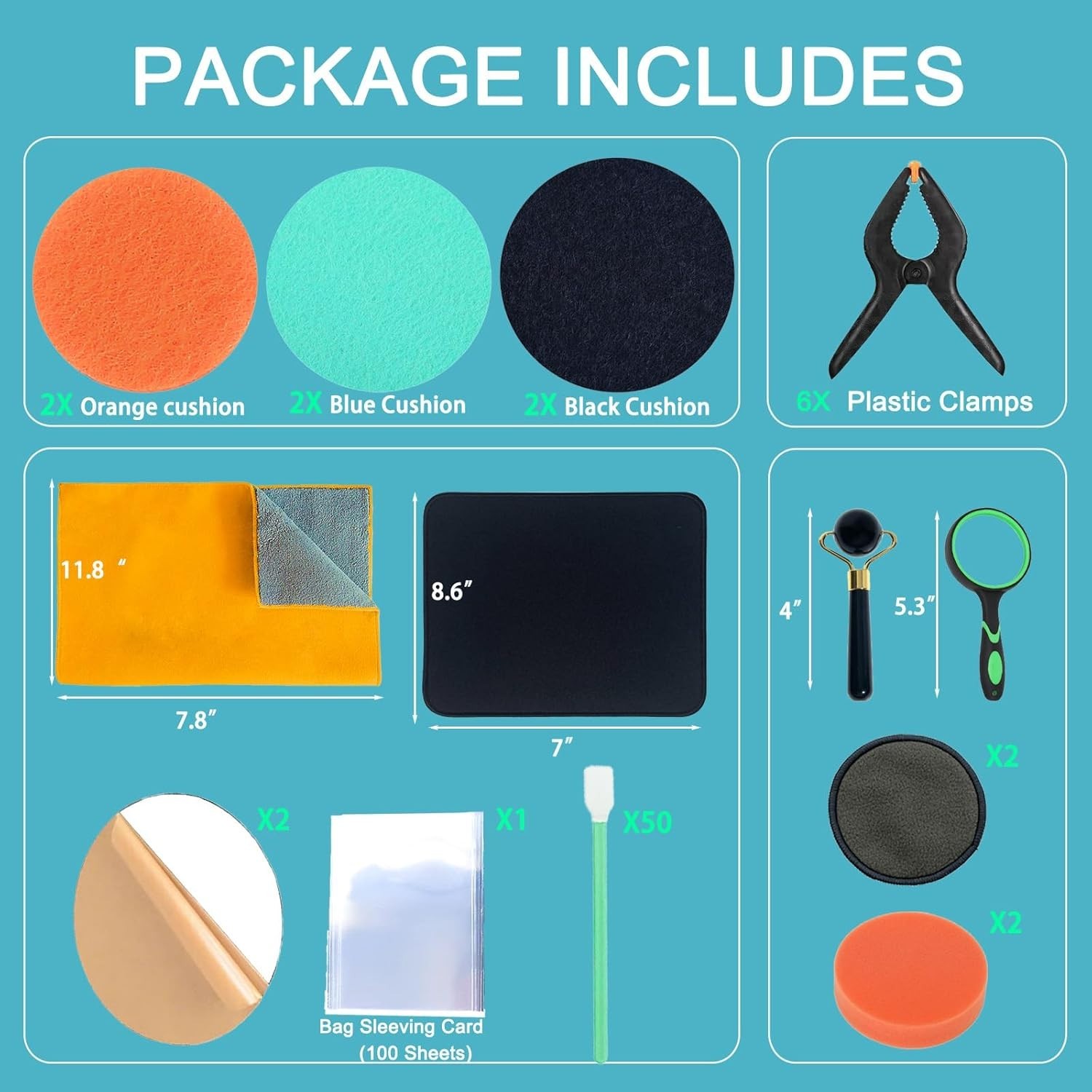 174 Pcs Trading Card Care Kit Includes Cleaning, Flattening & Repair Tools