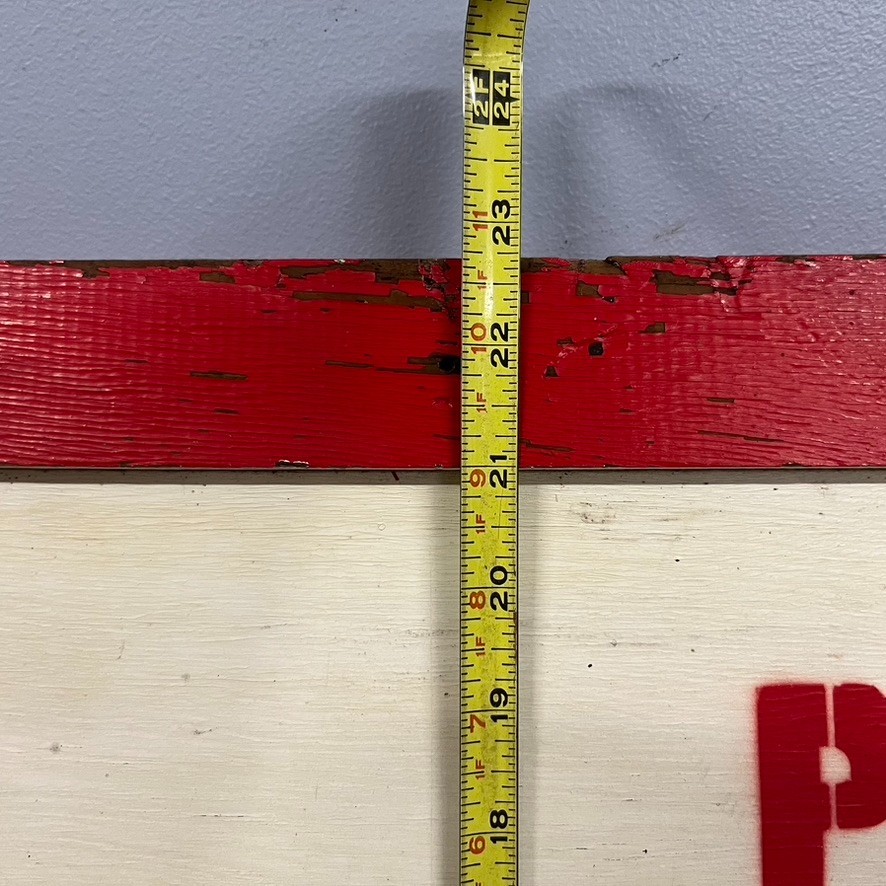 VTG Hand Painted Wood Sign Well Drilling Industrial Pettis Phillips ~30×25″