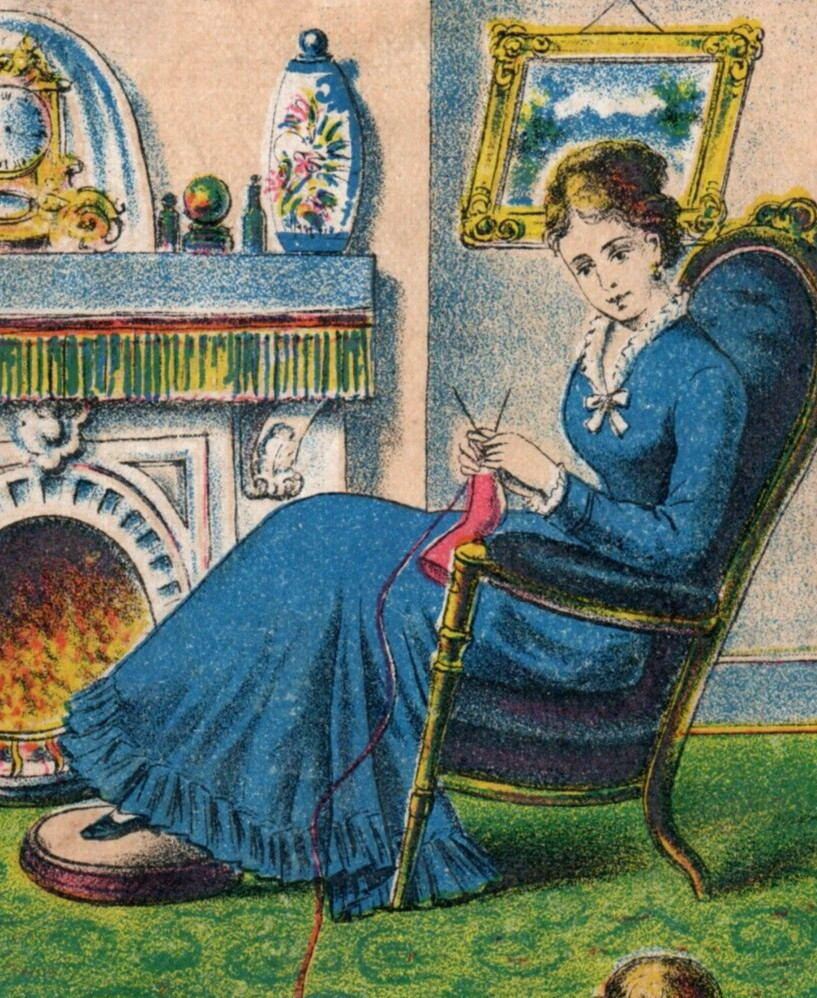 1870s Eureka Knitting Silk Mother & Child P154
