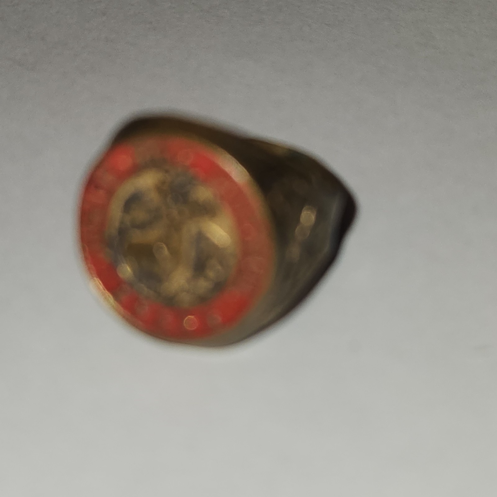 Vintage Junior Fire Marshal Elk Ring Premium from Hartford Ins 1950s Firefighter