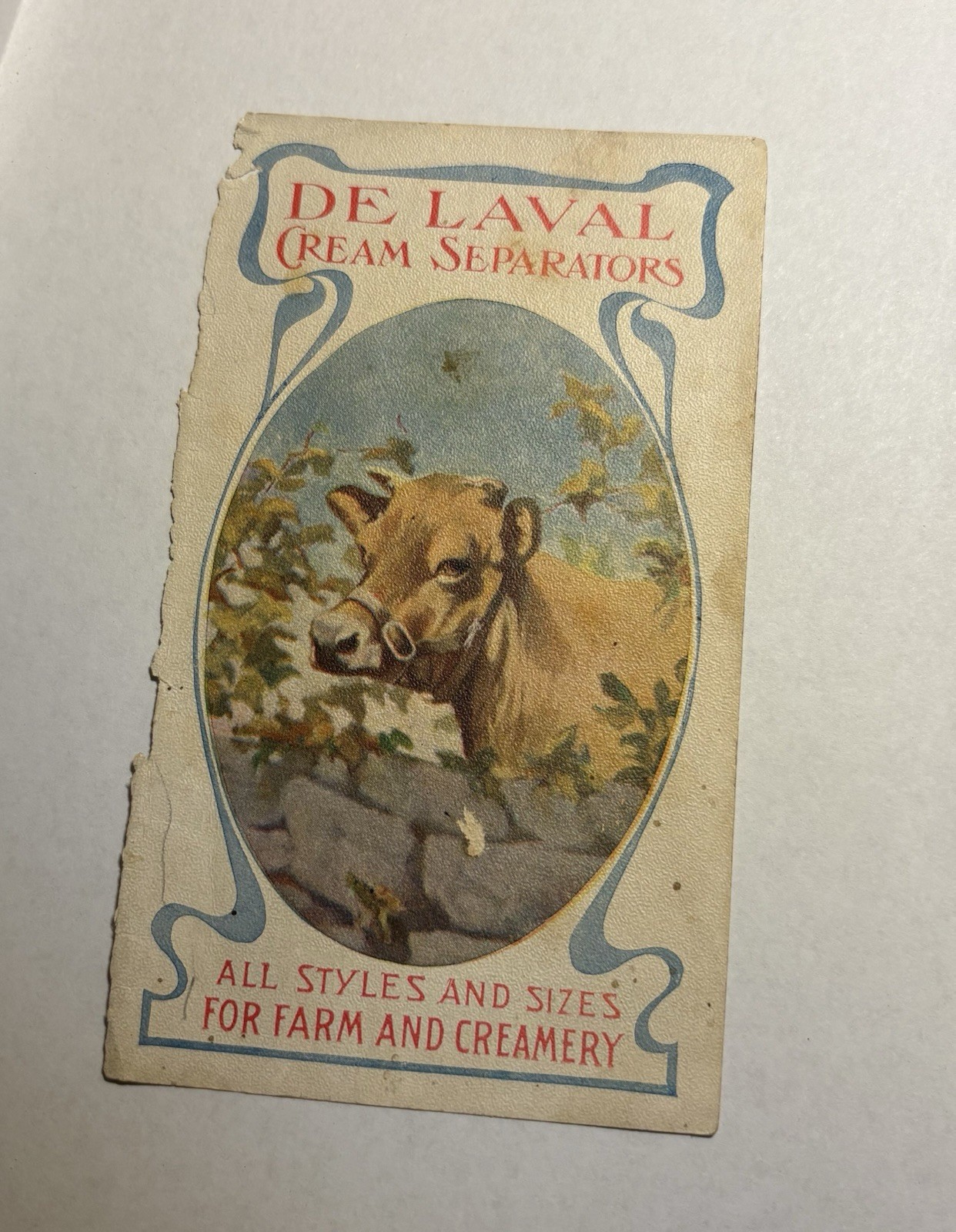 De Laval Cream Separators Victorian Trade Card. Circa 1904