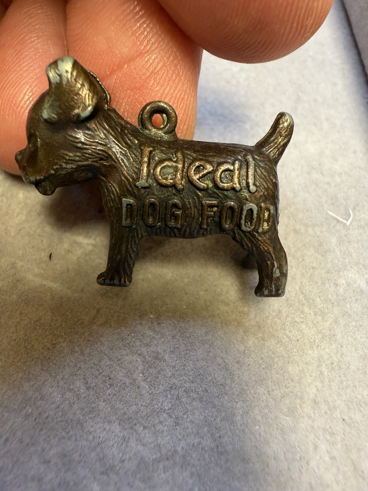 Vintage Ideal Dog Food Advertising Collectible Retro Figural Charm Pendant 6508