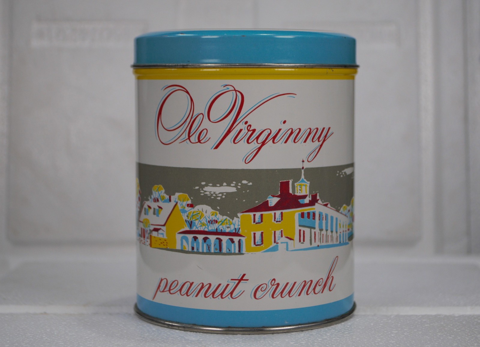 Ole Virginny Peanut Crunch tin canister 1940’s possible used and clean