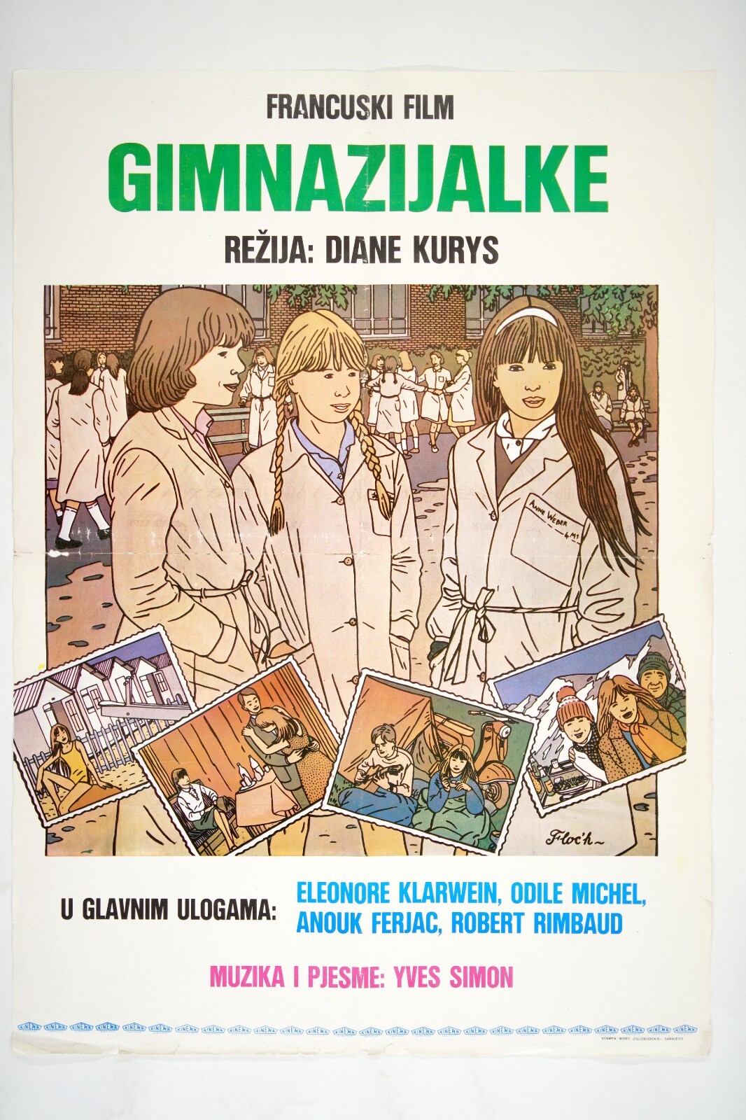 DIABOLO MENTHE / PEPPERMINT SODA exYU movie poster 1977 ODILE MICHEL DIANE KURYS