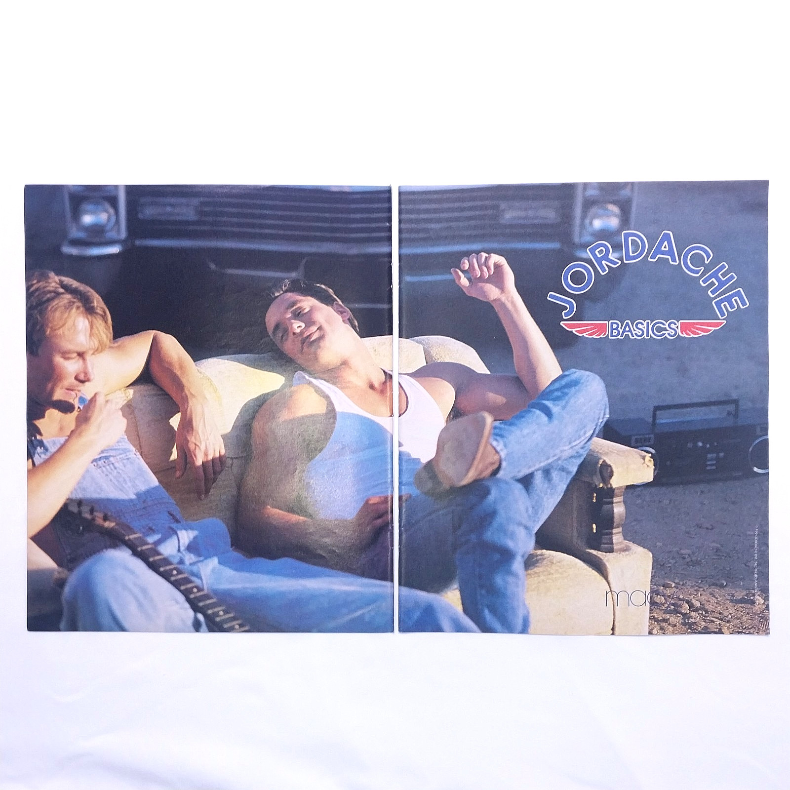 1991 Jordache Basics Jeans Vintage Print Ad Advert – Original Full 2 Page Spread