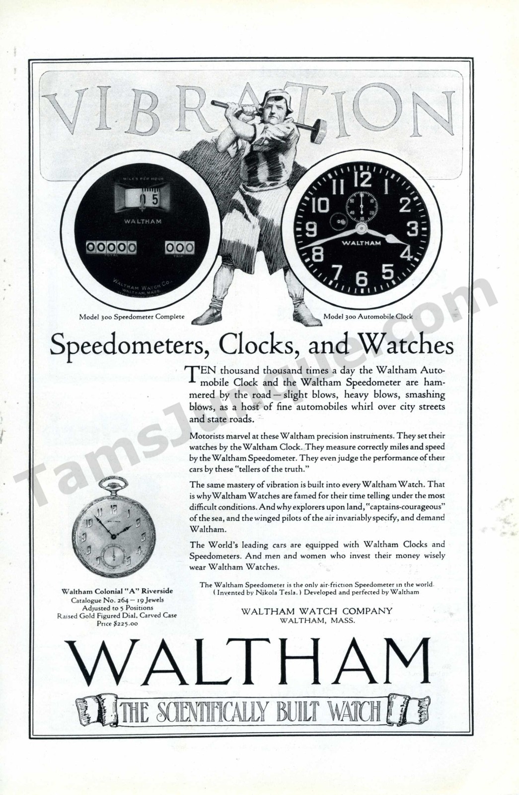 1922 Waltham Clocks Watches Speedometers Old MAGAZINE PRINT AD Decor Idea (5571)