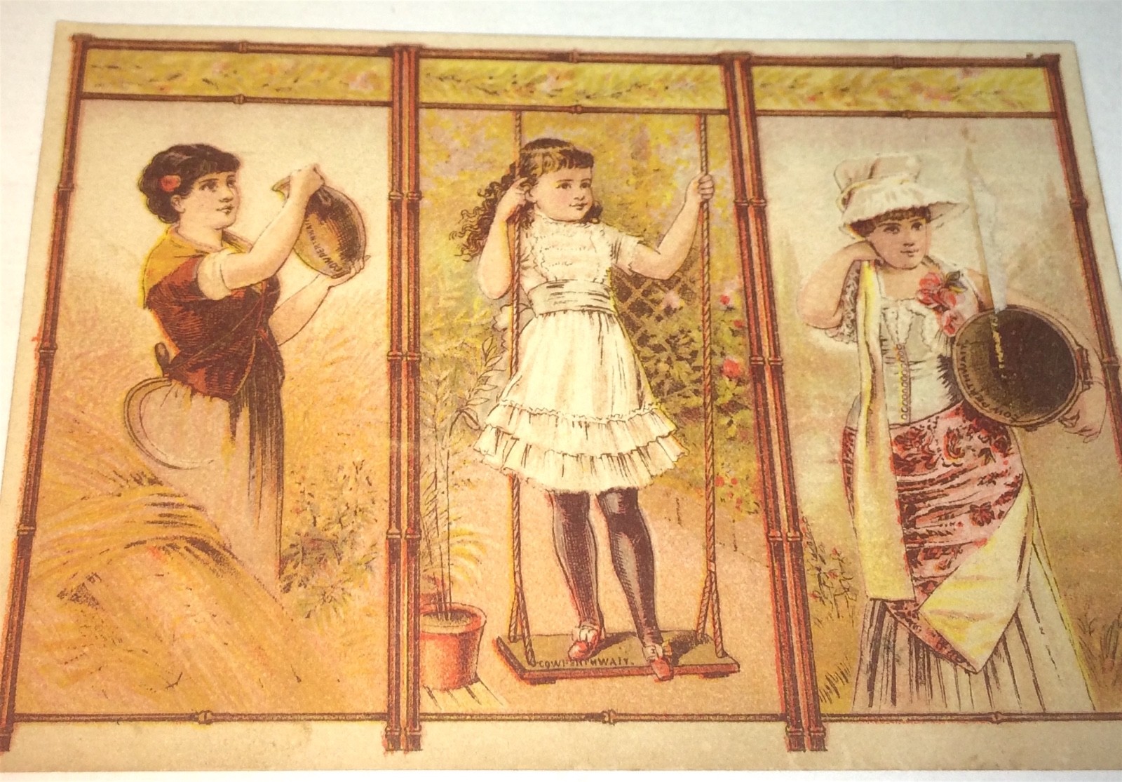 Antique Victorian American Interior Decorators Advertising New York Trade Card!
