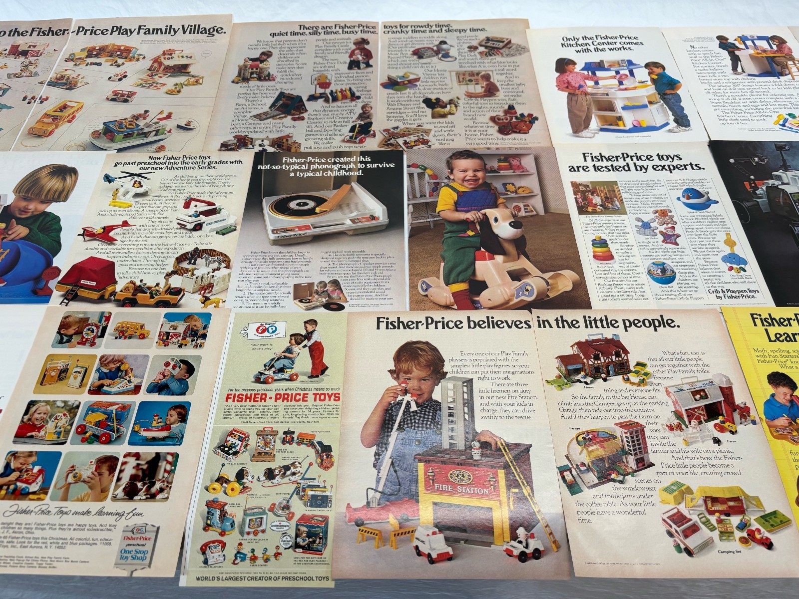 Fisher-Price Toys 27 Magazine Print Ads 1964 – 1994 Collection #1