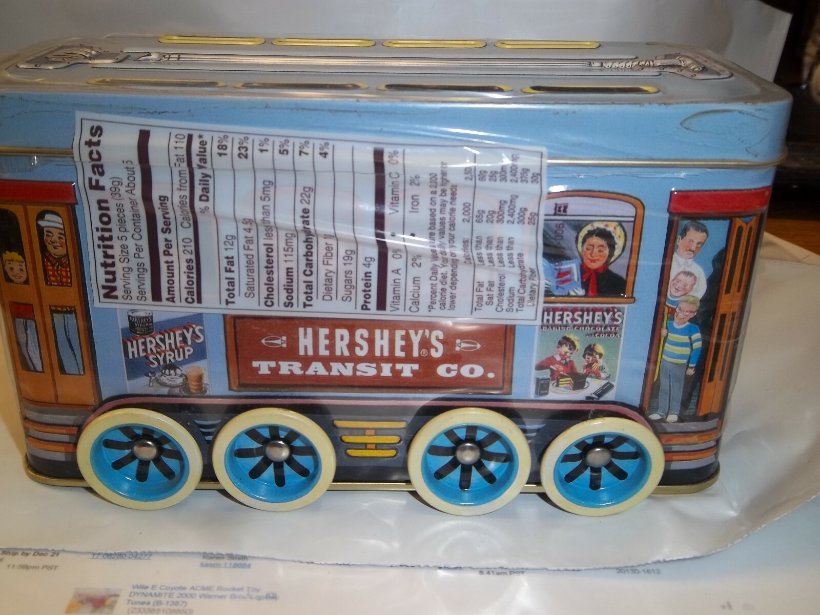 Hershey ‘s Vehicle Series canister #2 Trolley Car (tin=#84)