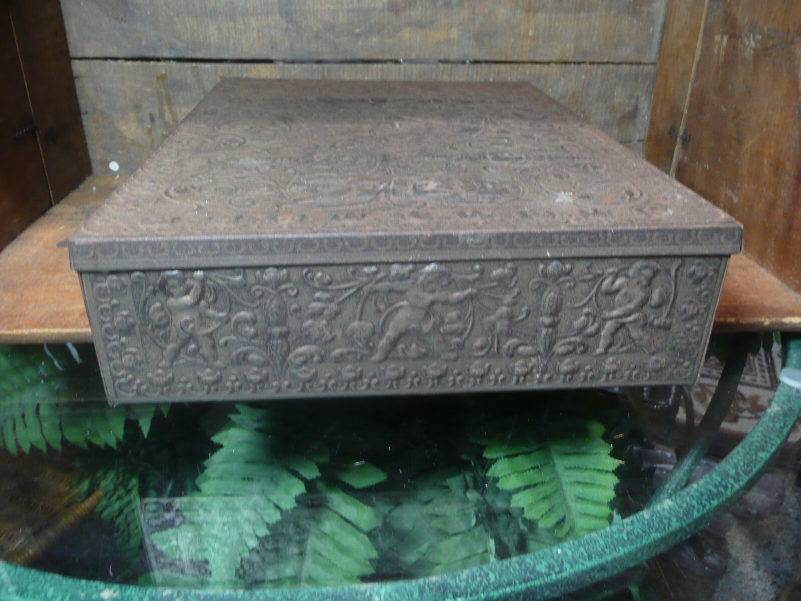 Vintage Decorative Western Germany Metal Tin 12″ x 9″ x 2 5/8″
