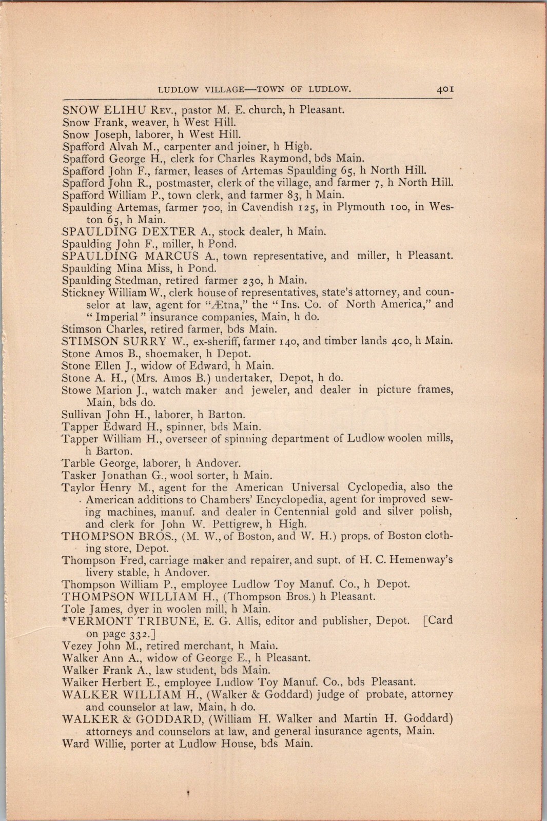 1883 Vermont Standard Job Printers Posters Bills Programmes WOODSTOCK VT