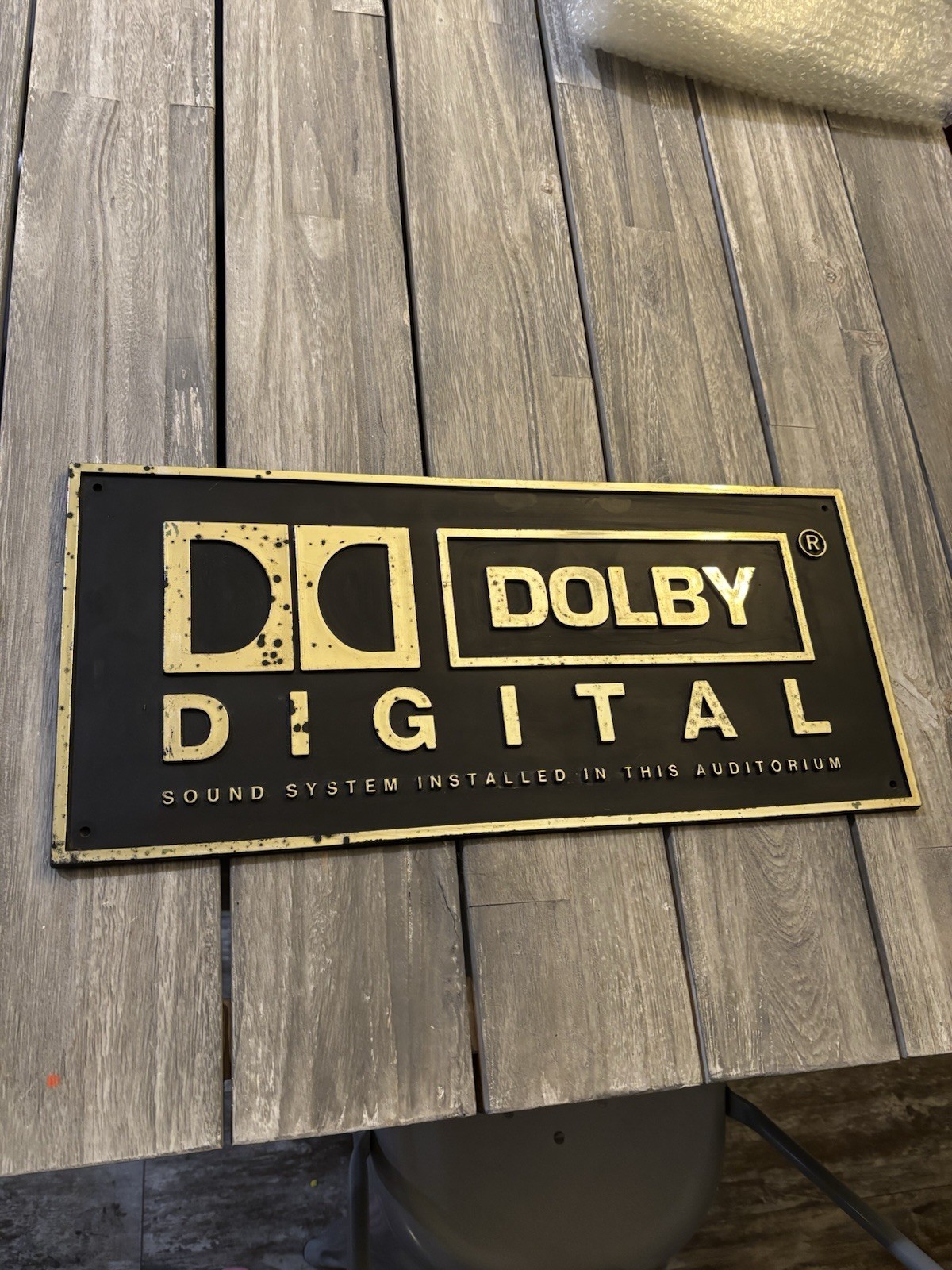 Vintage Dolby Digital Sound Sign Plaque Cinema Home Theater 21″x9.5″