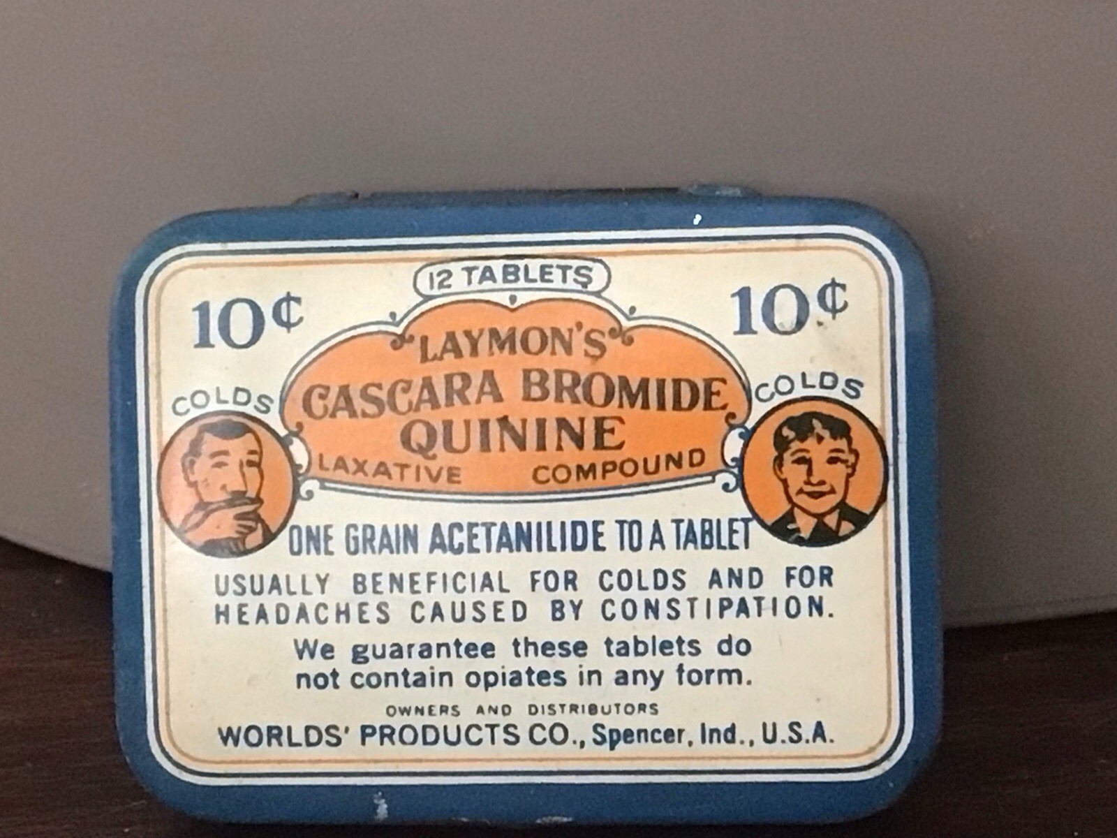 Vintage Clean Laymon’s Cold & Headache Tin, Rarely Available 🚨Collectors🚨￼