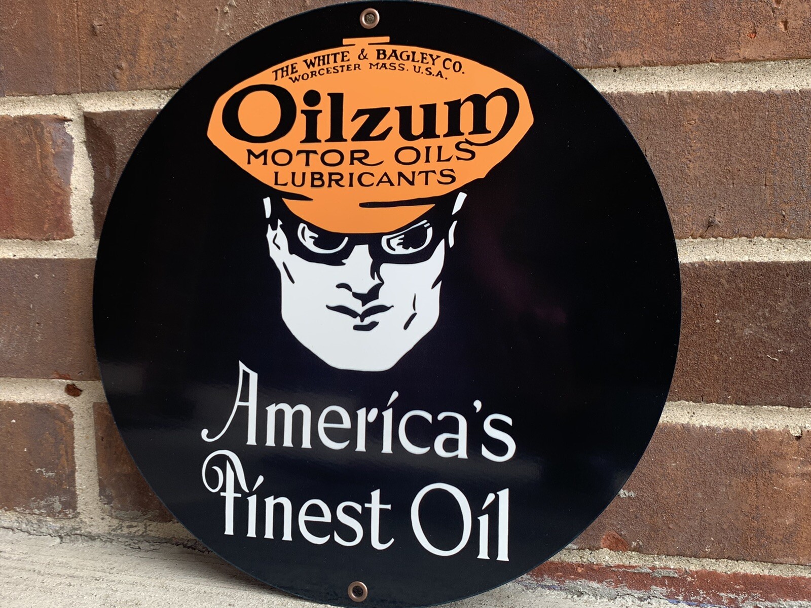 Oilzum Motor Oil vintage style gasoline racing Gas Metal sign