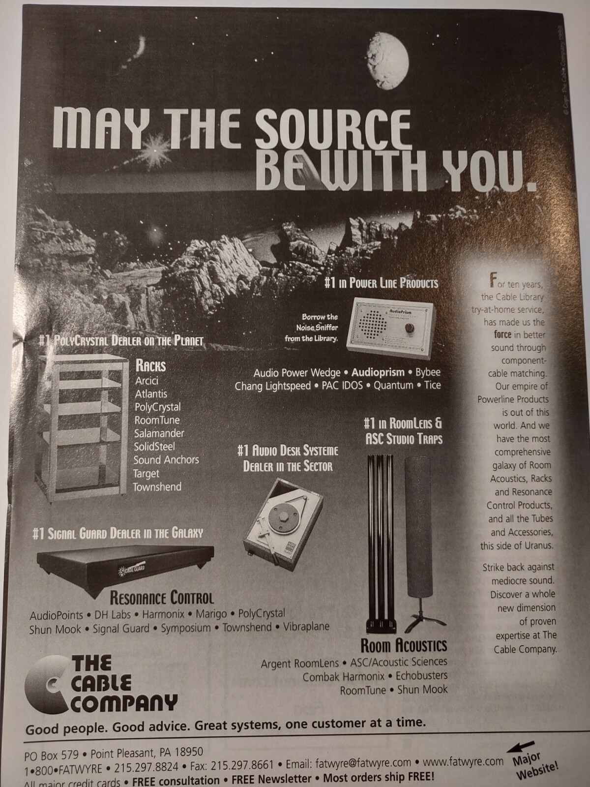 The Cable Company May the Source Be With You Vintage 1985 Print Ad