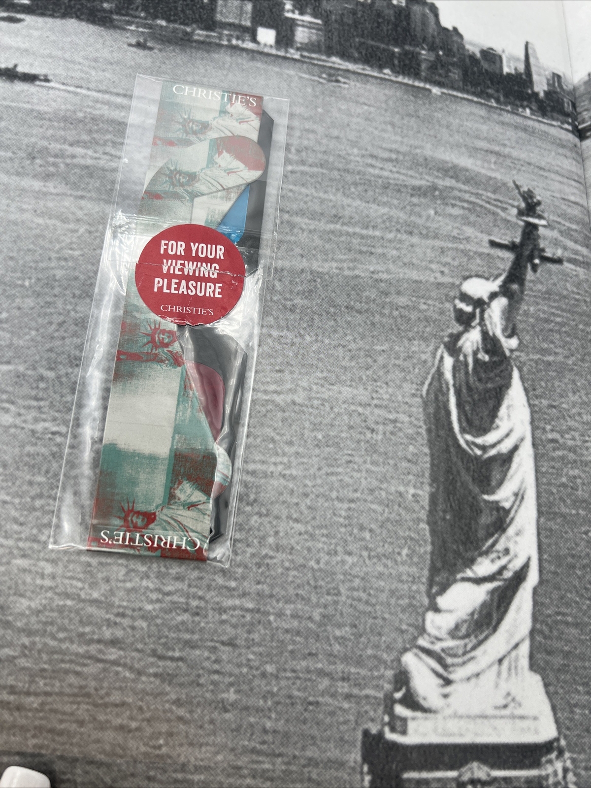 Christie’s Andy Warhol Art Statue Of Liberty Catalog In 3-D + Glasses Book 2012