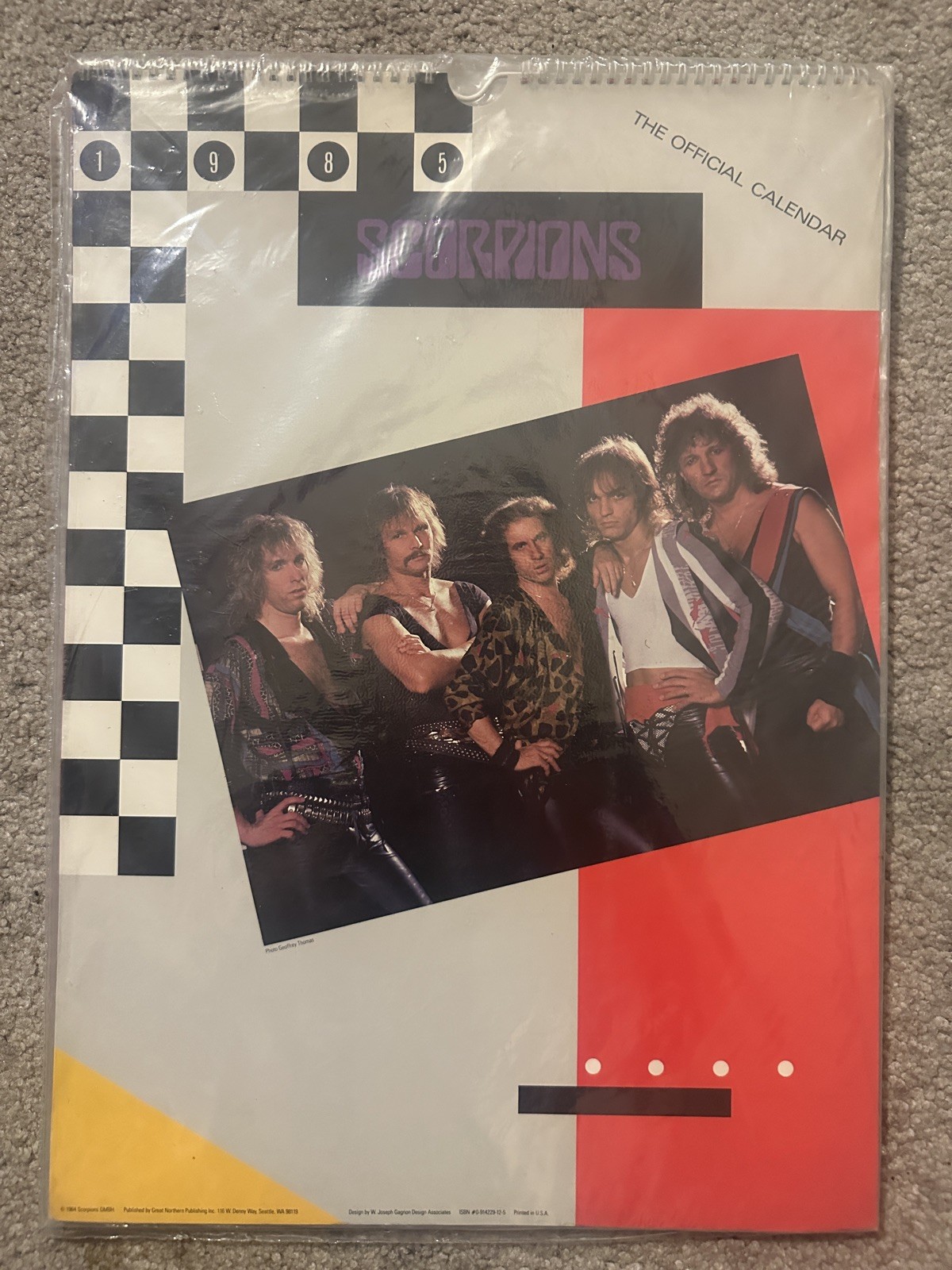 BRAND NEW Vintage 1984 1985 SCORPIONS BAND ROCK WALL CALENDAR METAL 16X12