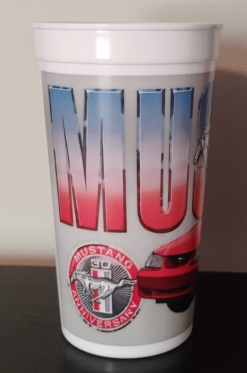 Vintage White Castle Mustang 30th Anniversary Red Car Collector Cup