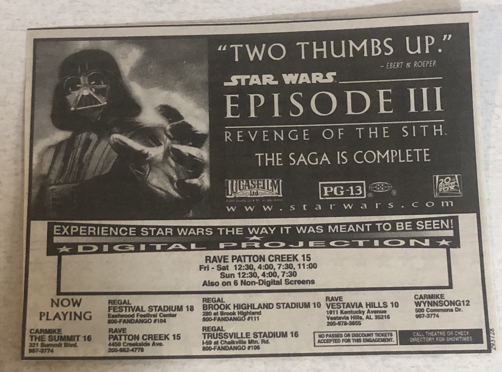 Star Wars Revenge Of The Sith Ewan McGregor Movie Print Ad Advert Tpa31