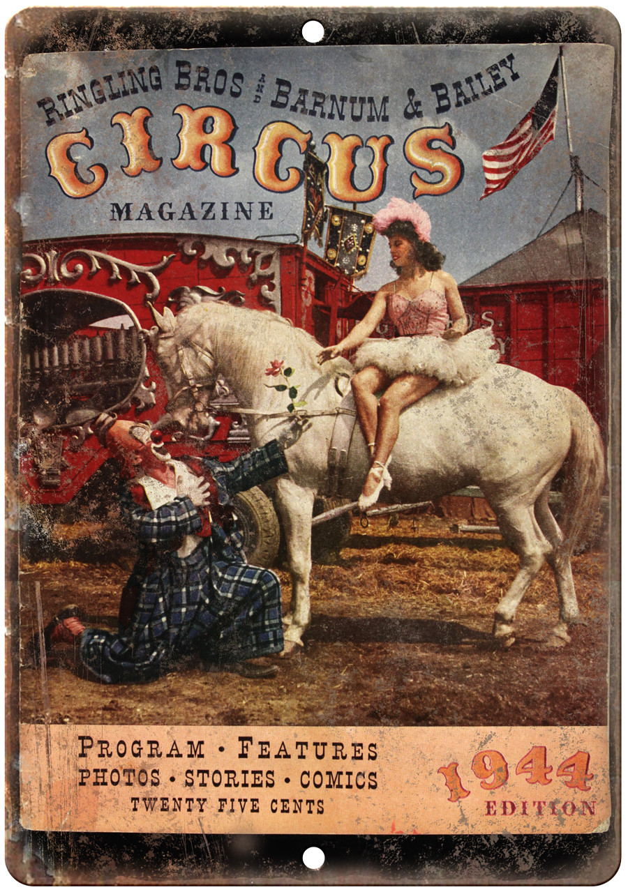 Ringling BrosBarnum Bailey Circus Magazine 12″ x 9″ Reproduction Metal Sign ZH78