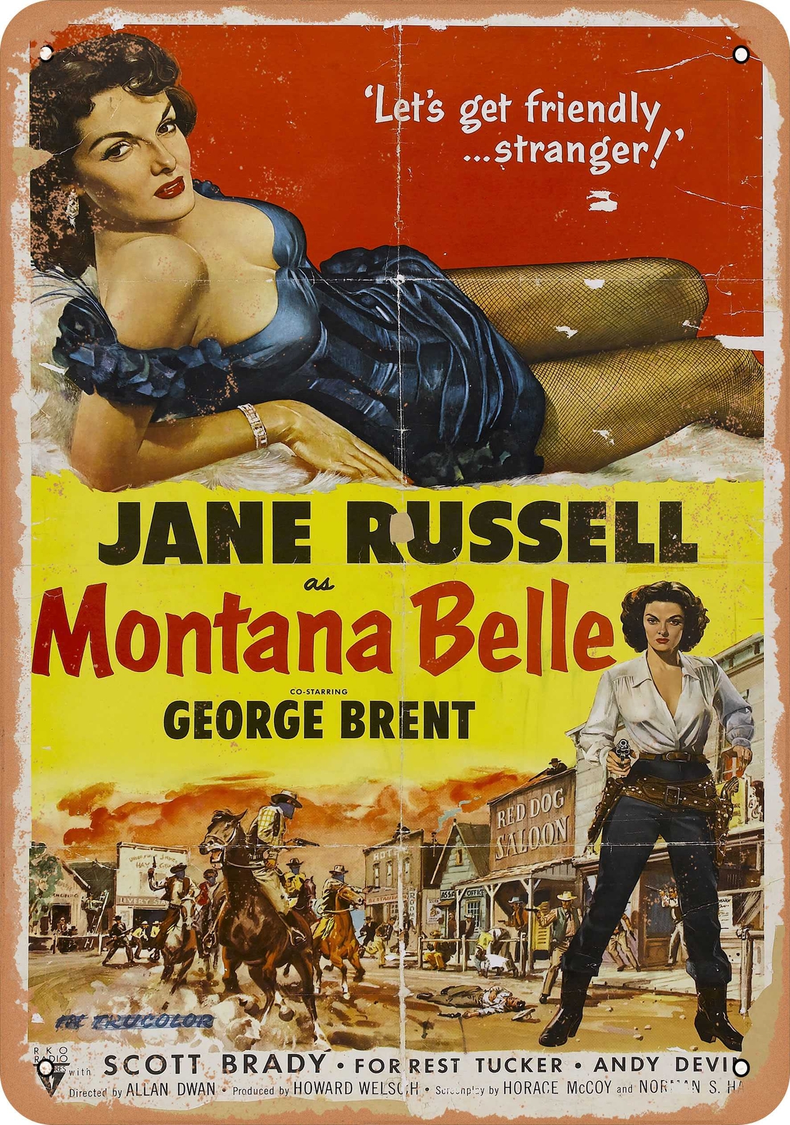 Metal Sign – Montana Belle (1952) 2 – Vintage Look