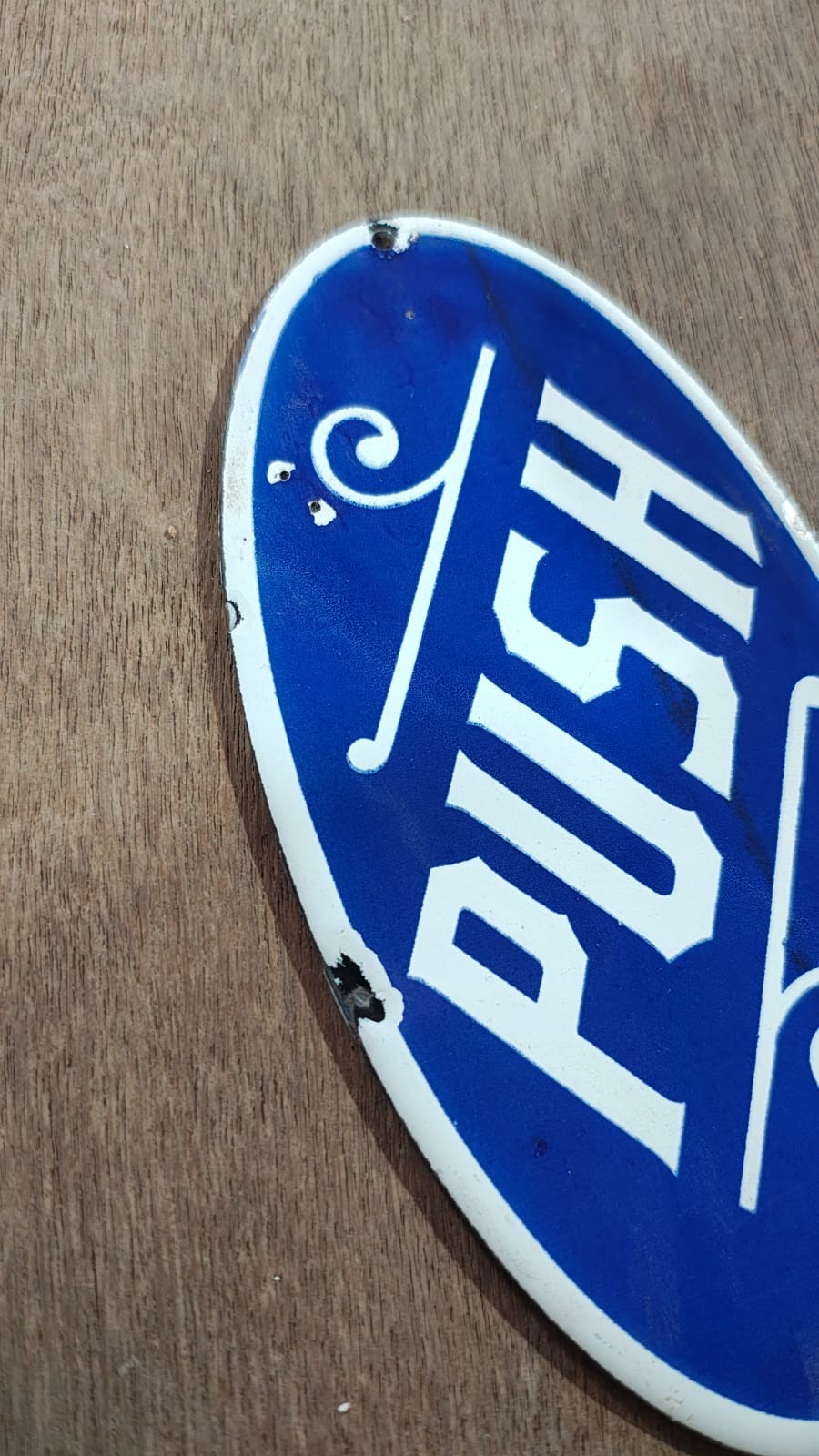 Porcelain Push Enamel Sign Size 8″ x 4″ Inches