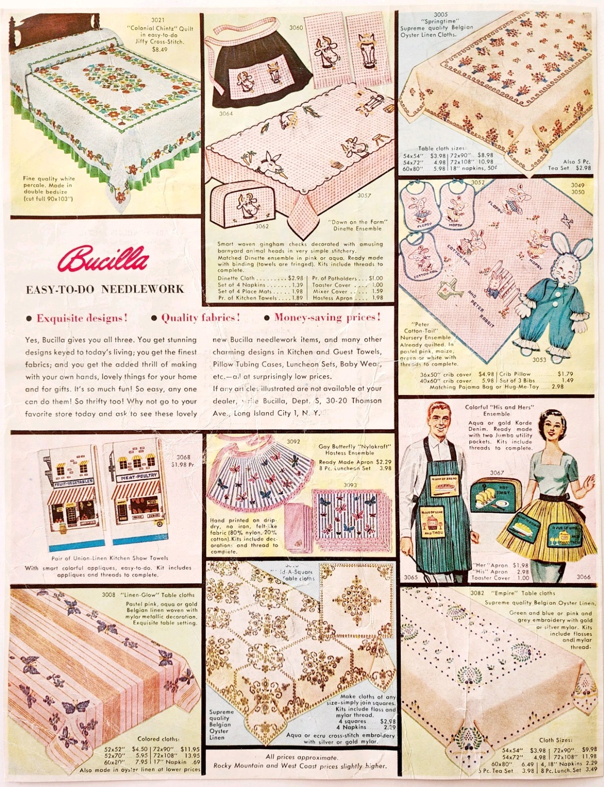 1957 Bucilla Sew Patterns Advertisement Crafts McCall’s Needlework Sewing DWJJ6