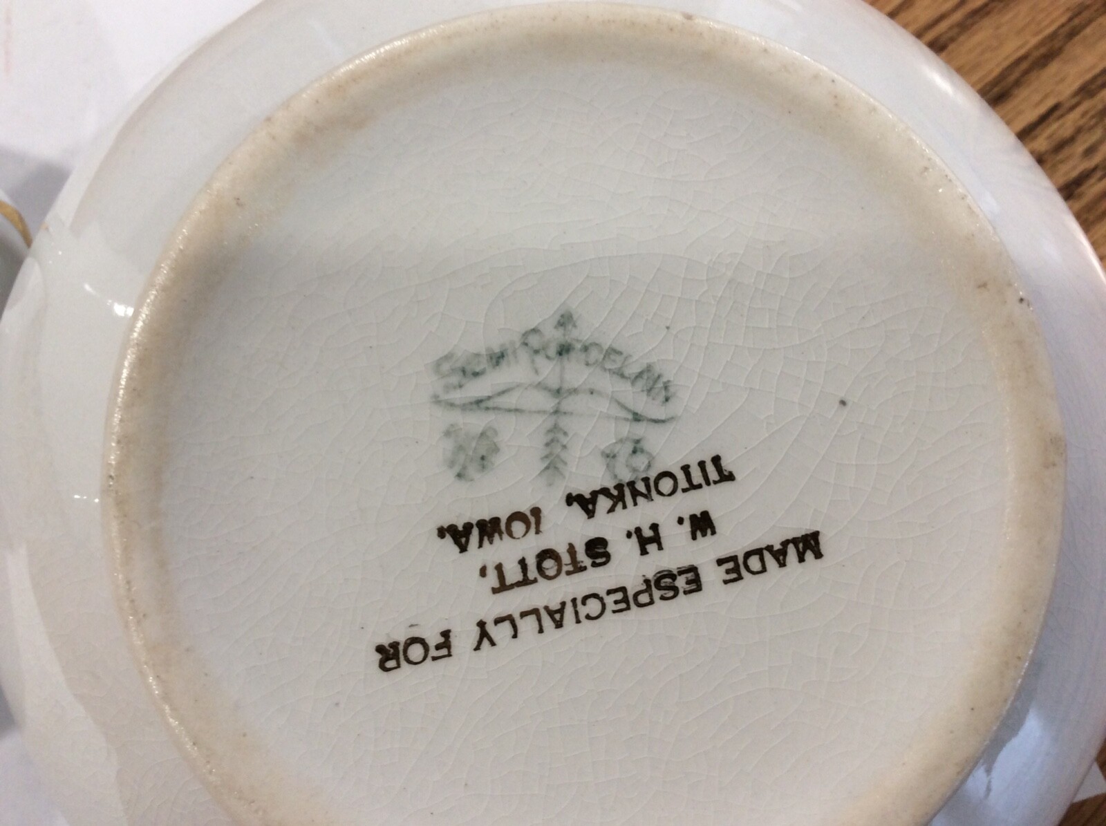 Advertising Made Especially For W H Stout Titonka Iowa Creamer-Sugar FAMILY?