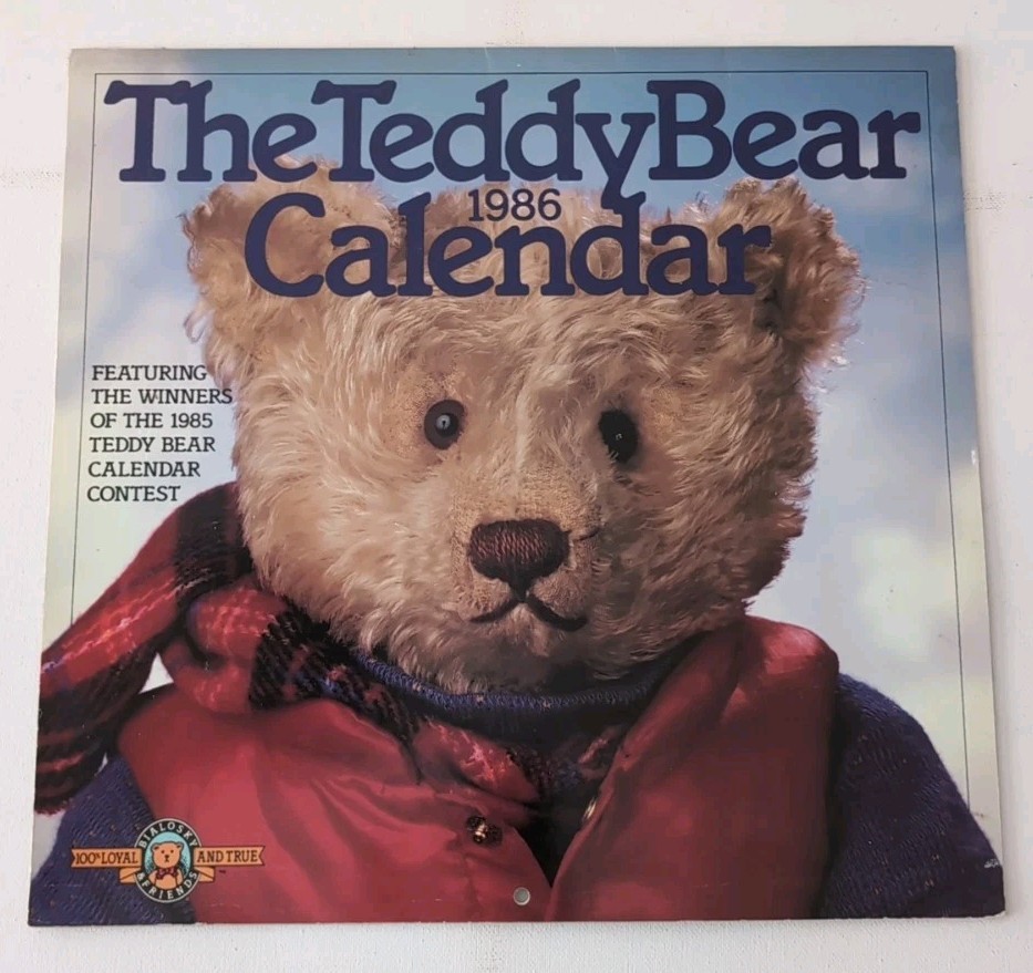 1986 The Teddy Bear Calendar 4th Annual ~ Bialosky & Friends Pages Unmarked EUC