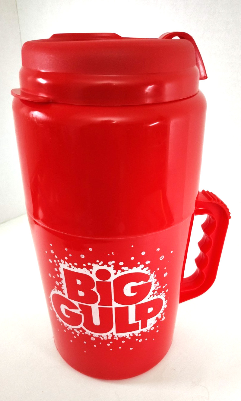 7 Eleven Big Gulp Betras Red 100 oz Insulated Jumbo Travel Cup USA Large Handle